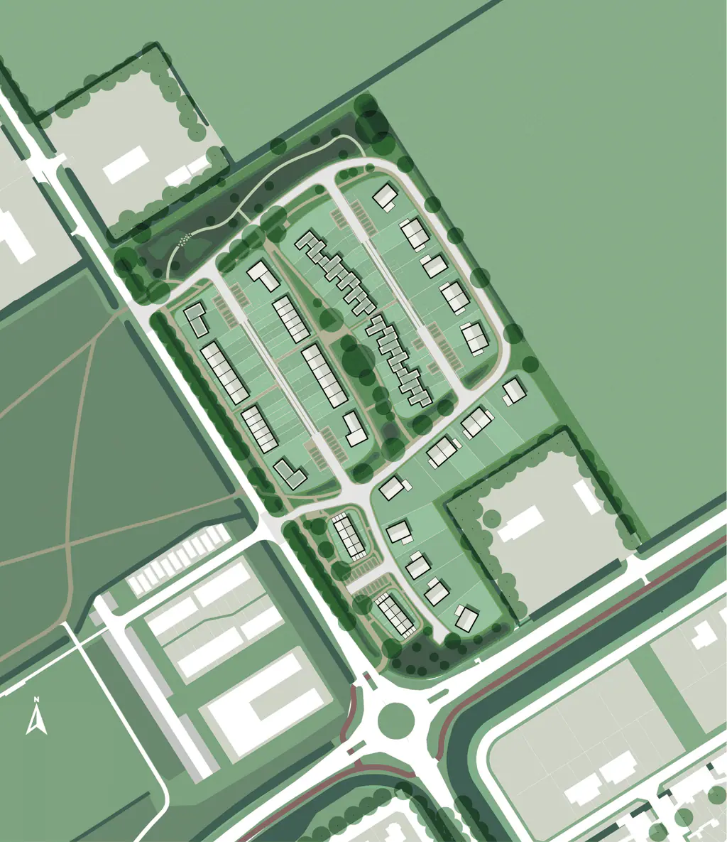 Situatietekening van Ens Oost